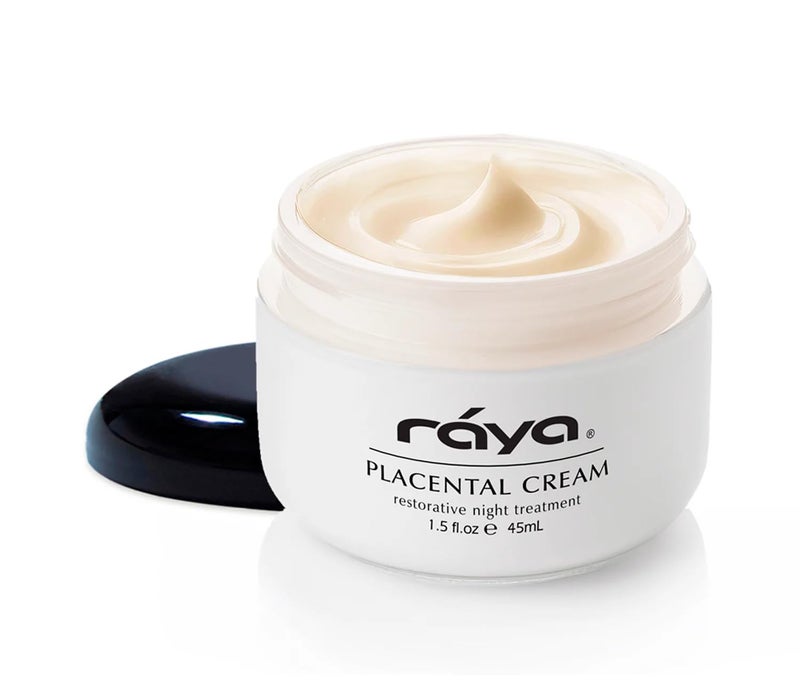 Raya SPA Placental Cream Restorative Night Cream Intensive AntiAging Firming Face Moisturizer Wrinkle Repair Facial Creme for Renewed Tone Beauty Sleep Skin Care Essentials