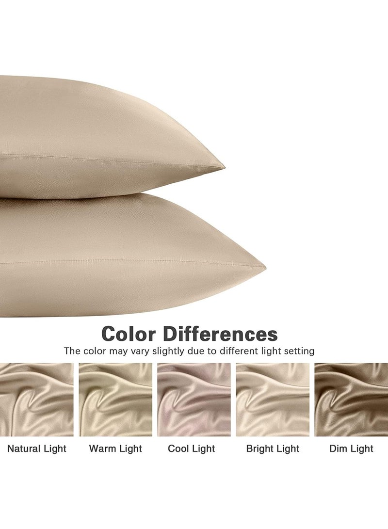 viola 2PCS Satin Pillowcase for Hair and Skin-Soft Silky Pillow Covers for Sleeping-Satin Pillow Covers with Envelope Closure - Image 5