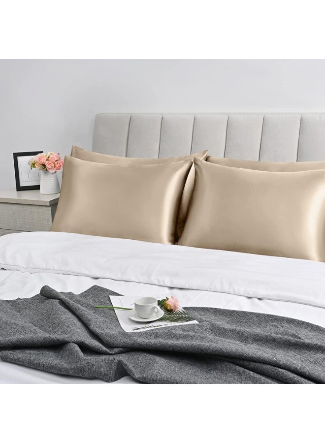 viola 2PCS Satin Pillowcase for Hair and Skin-Soft Silky Pillow Covers for Sleeping-Satin Pillow Covers with Envelope Closure - Image 2