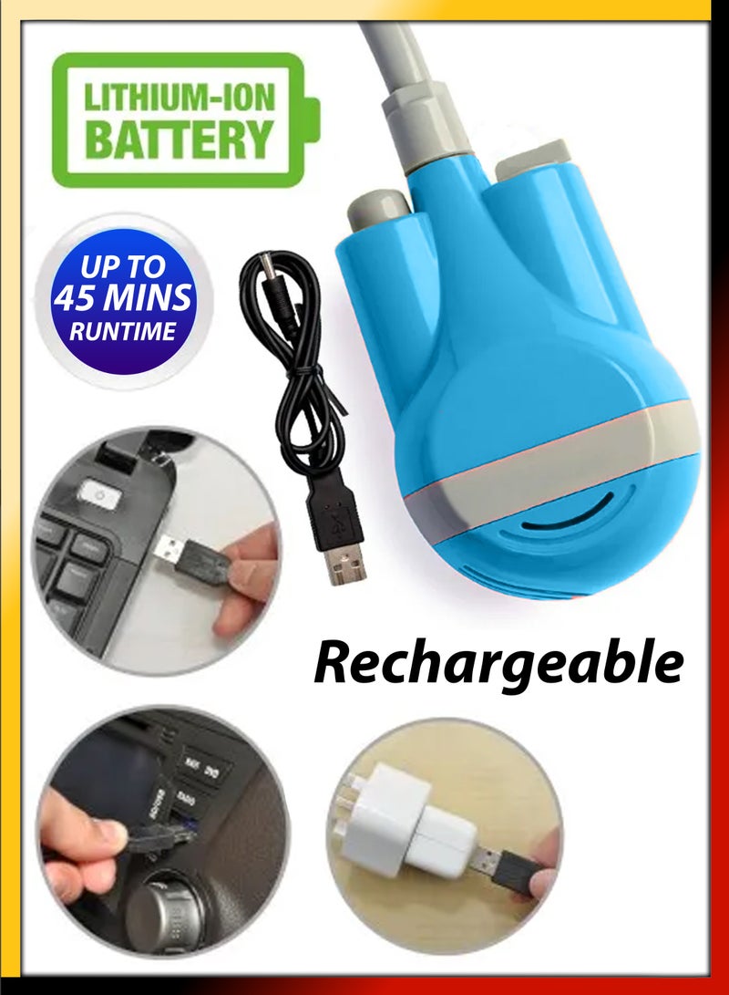 DBLEW Portable Electric Outdoor Shower Kit With Foldable Bucket Rechargeable Camping Shower With Dual Shower Heads Water Filter for Camping Hiking Beach Pets Plants Travel Water Pump Machine Handheld Bidet - Image 5