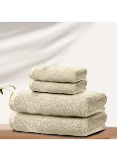 Rest Face Towel And Hand Towel Set Of 4 Linen Cotton Towel Towel Set Includes , 2 Face Towel 30X30Cm /12X12Inch And 2 Hand Towel 50X100Cm , 20X39Inch Hotel Luxury Absorbent Towel  - Image 1