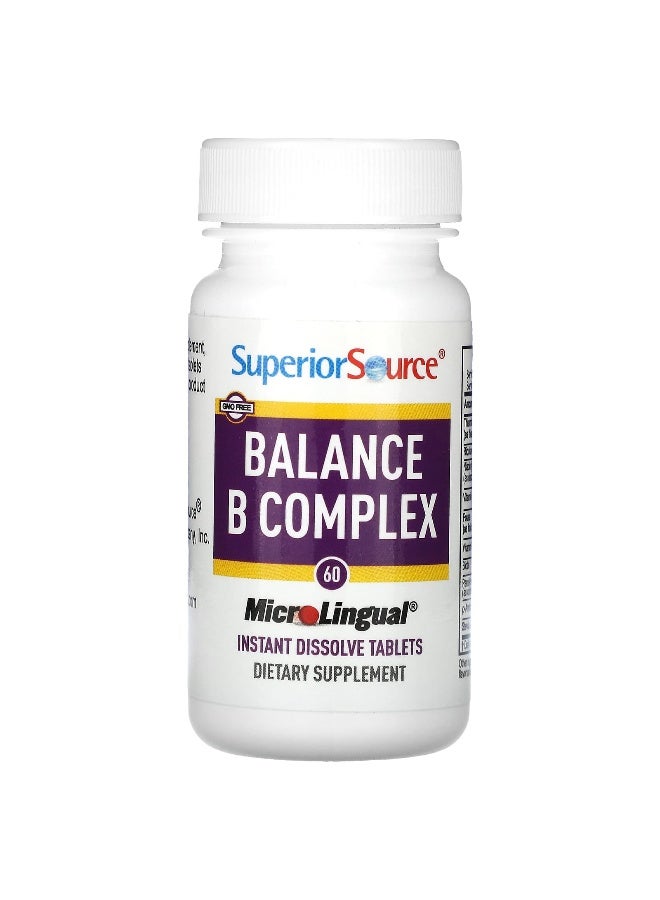 Superior Source, Balance B Complex, 60 MicroLingual Instant Dissolve Tablets - Image 3