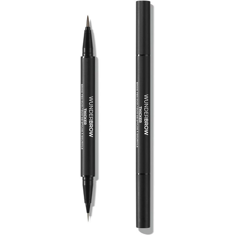 WUNDERBROW Thicker Brow Pen Duo, Dual Ended Pen, Vegan & Cruelty Free (Brunette) - Image 1