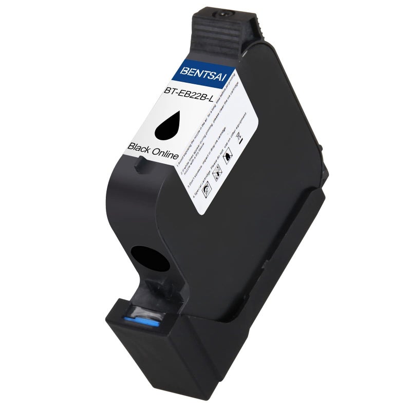 BENTSAI Original EB22B EB22BL Black Solvent Quick Dry Ink Cartridge 1 Inch Printhead for Use Handheld Inkjet Printer B35 B85 to Print on Plastic Metal Wood Aluminum Glass and More - Image 2