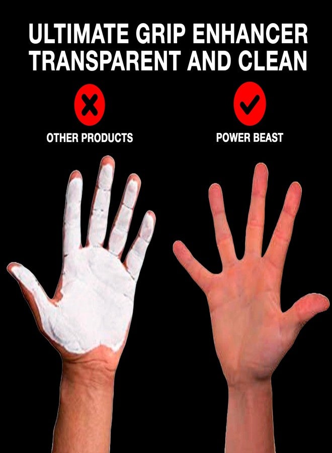 POWER BEAST, Clear Liquid Chalk, Non Sticky Grip Enhancer, Dry Hands, Transparent Liquid Chalk, Anti-Slip Solution, Dry Grip for Tennis, Golf, Pole Dancing, Gaming, and All Sports (59+30ML) - Image 3