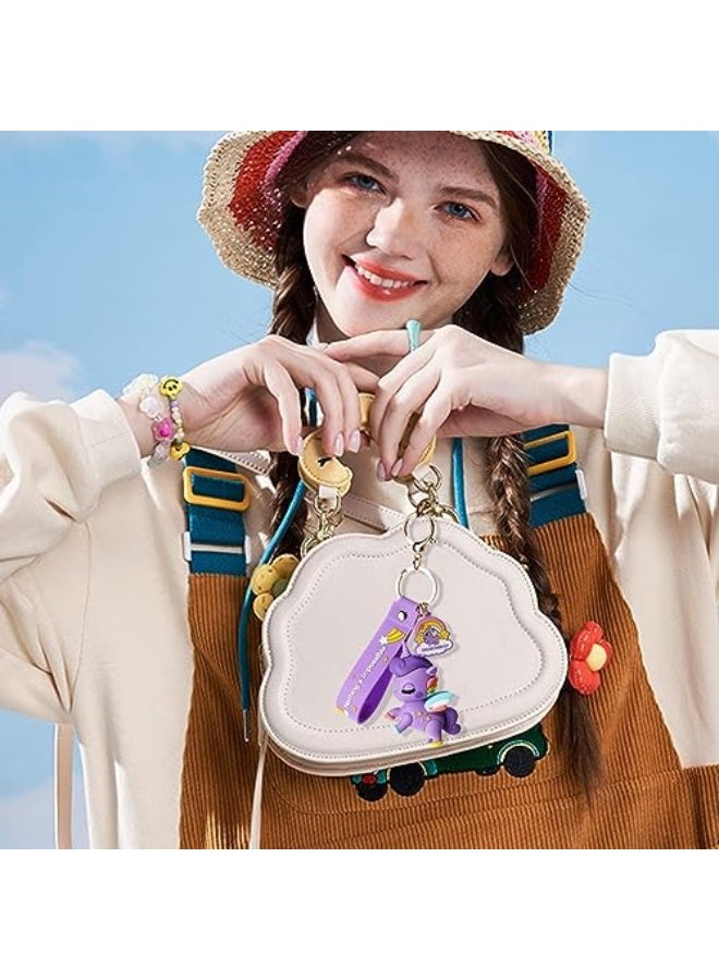 سلسلة مفاتيح جميلة - سلسلة مفاتيح يونيكورن إكسسوارات كيوي سلسلة مفاتيح لتعليق حقيبة الظهر مفاتيح السيارة سلسلة مفاتيح للأطفال والفتيات - Image 5