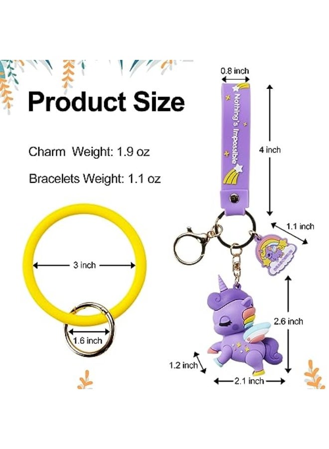سلسلة مفاتيح جميلة - سلسلة مفاتيح يونيكورن إكسسوارات كيوي سلسلة مفاتيح لتعليق حقيبة الظهر مفاتيح السيارة سلسلة مفاتيح للأطفال والفتيات - Image 3
