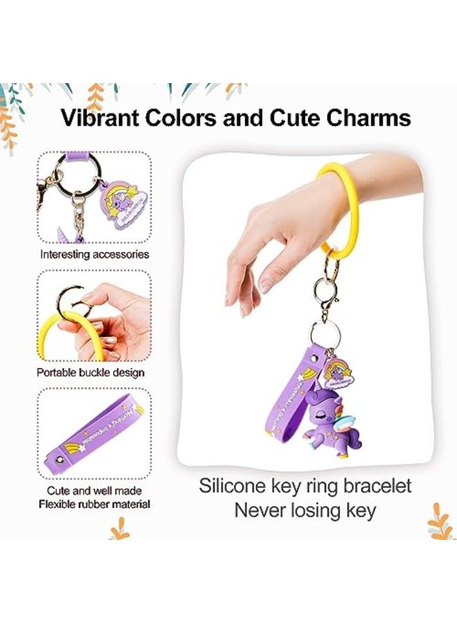 سلسلة مفاتيح جميلة - سلسلة مفاتيح يونيكورن إكسسوارات كيوي سلسلة مفاتيح لتعليق حقيبة الظهر مفاتيح السيارة سلسلة مفاتيح للأطفال والفتيات - Image 2