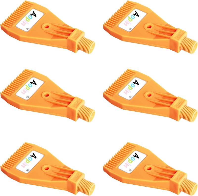 Aopin ABS Wind Nozzle - G1/4 Male, Flat Orifice, 6 Pcs for Compressed Air Machine, Dust Removal & Air Drying - Image 1