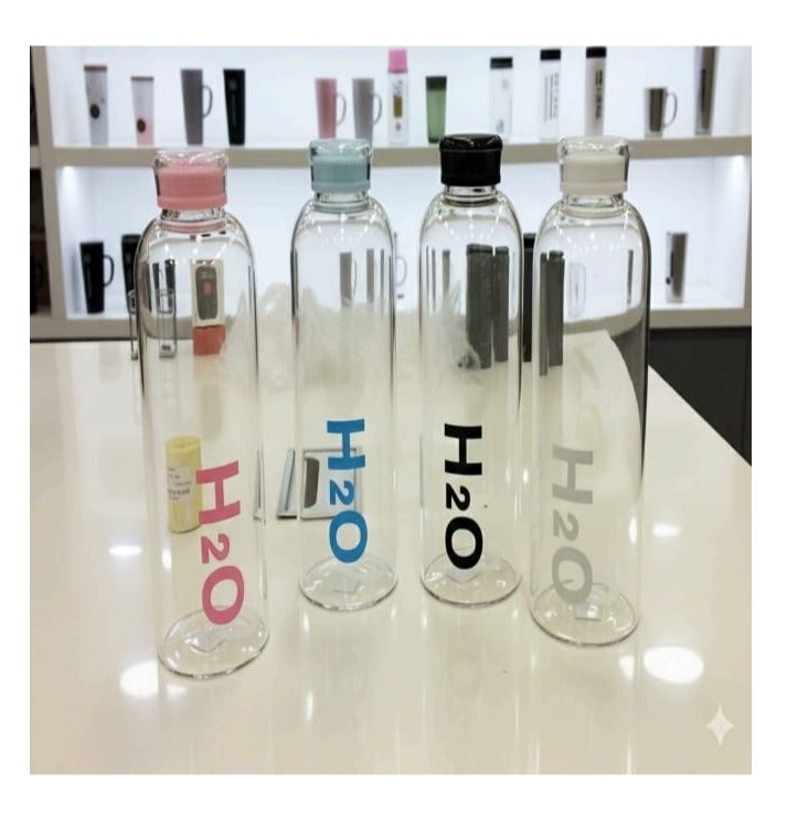 زجاجة مياه زجاج 1 لتر - Image 2