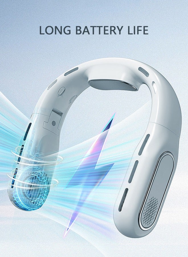 MACAIIROOS Neck Fan Usb Charging Lazy Portable Handheld Small Fan Office Sports Leafless Hanging Neck Fan - Image 5