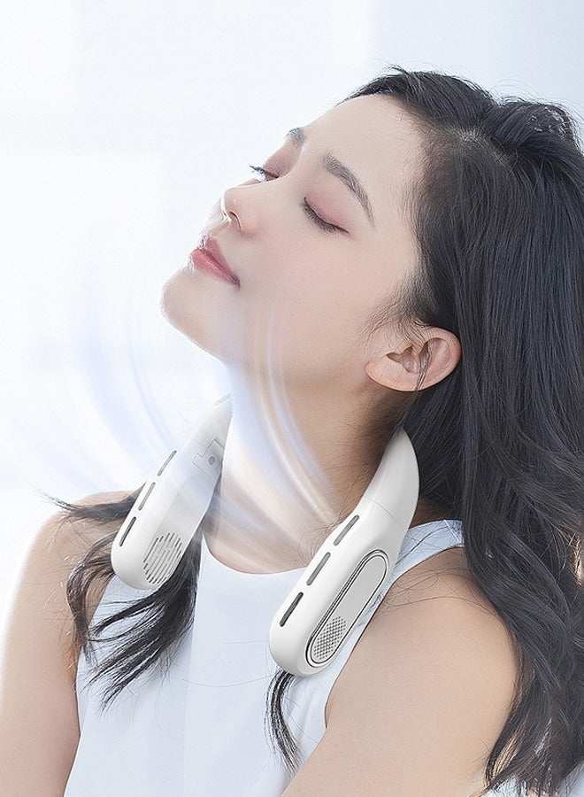 MACAIIROOS Neck Fan Usb Charging Lazy Portable Handheld Small Fan Office Sports Leafless Hanging Neck Fan - Image 2