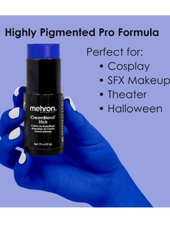 mehron Mehron Makeup CreamBlend Stick | Face Paint, Body Paint, & Foundation Cream Makeup | Body Paint Stick Perfect for Halloween Makeup .75 oz (21 g) (Blue)  - Image 3