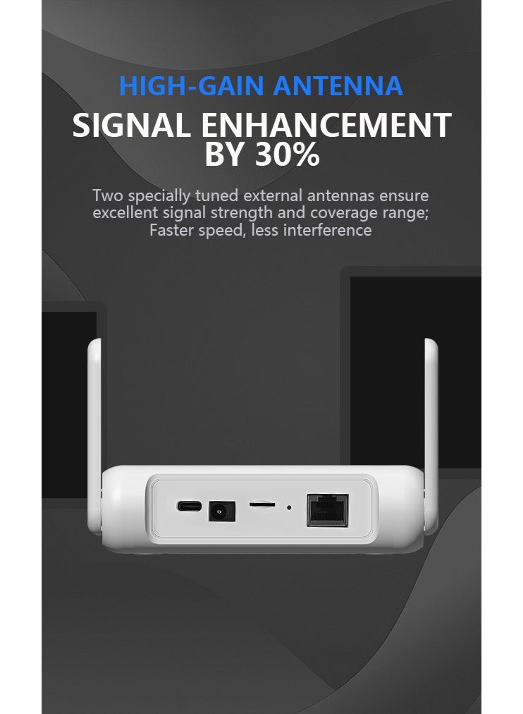 SYXUMLKLS 4G LTE Mobile Hotspot WiFi Router,SIM Card Slot Mini Router Travel Hotspot Portable High Speed Unlocked - Image 2