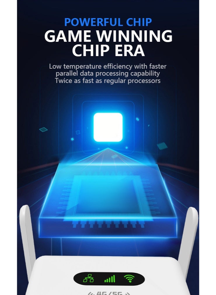 SYXUMLKLS 4G LTE Mobile Hotspot WiFi Router,SIM Card Slot Mini Router Travel Hotspot Portable High Speed Unlocked - Image 4