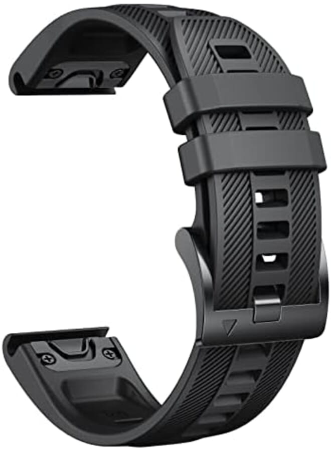 Dado Silicone Midline Watch Strap 22 Mm Compatible With Garmin Fenix 7 Fenix 6 Fenix 5 6 Pro 5 Plus Approach S62 S60 Soft Silicone Watch Strap - Image 4