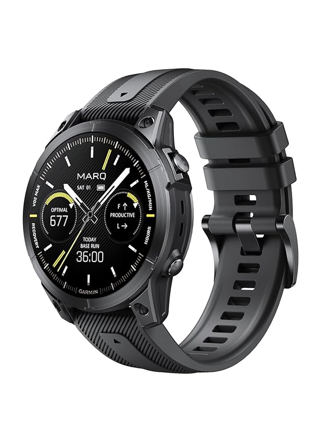 Dado Silicone Midline Watch Strap 22 Mm Compatible With Garmin Fenix 7 Fenix 6 Fenix 5 6 Pro 5 Plus Approach S62 S60 Soft Silicone Watch Strap - Image 1