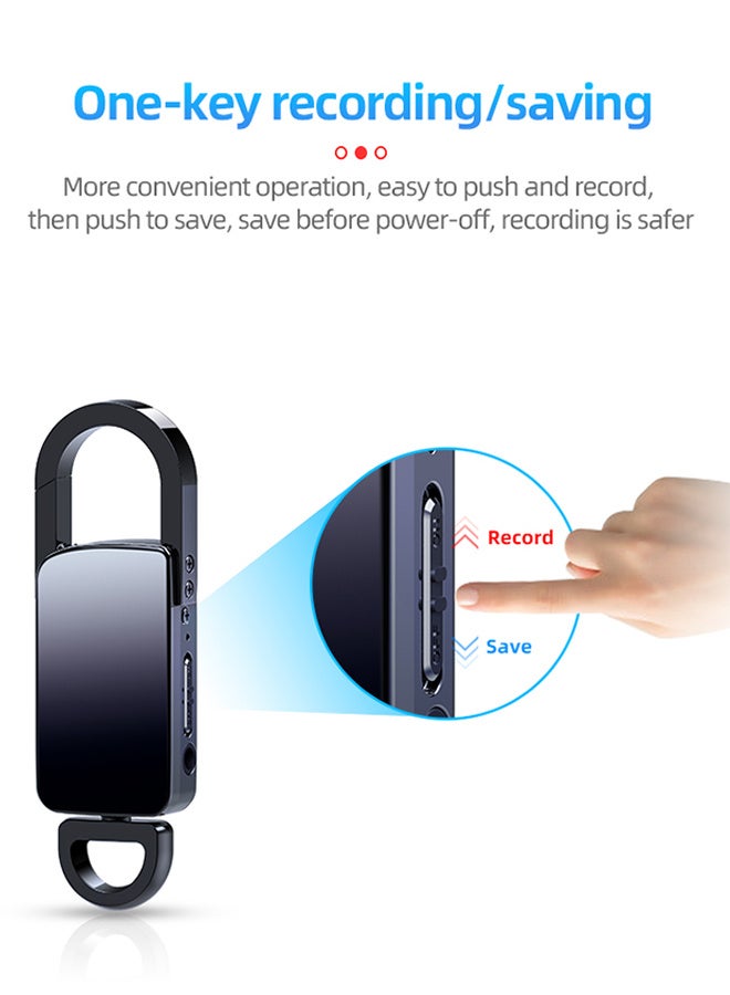 Digital Voice Activated Recorder with Triple Noise Reduction, 64GB Storage for Meeting, Lecture, 768 Hours Recording Time, Playback Function. - Image 5