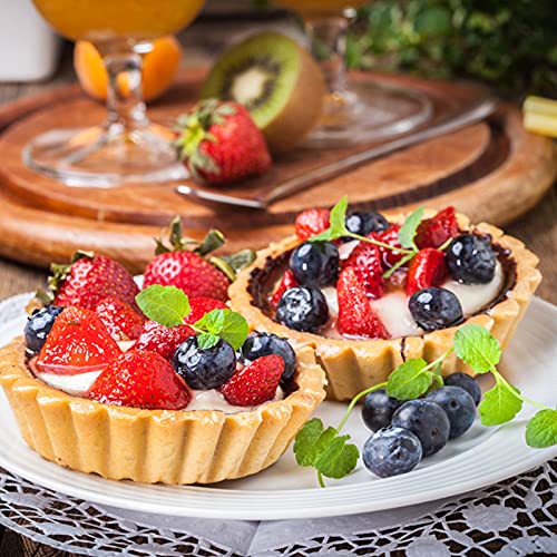 Dicunoy 30 PCS Egg Tart Mold for Baking, 3.8 Inch Stainless Steel Mini Tart Tin Pans, Ensaymada Molder Filipino, Pie Tartlet Cupcake Cake Muffin Mold - Image 5
