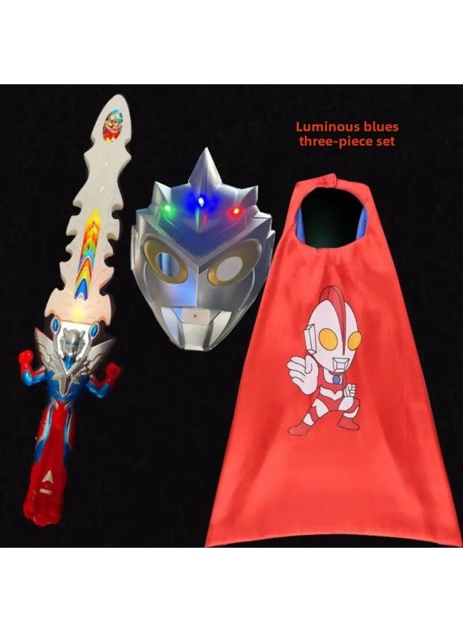 Luminous Ultraman Mask Sword Cloak Set Degas Cello Orb Ultraman Mask Ultraman Sound And Light Sword-Color:Luminous Orb Altman 3-piece Set - Image 5