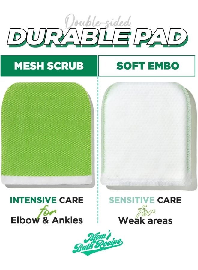 Moms Bath Recipe Mom's Bath Recipe Body Peeling Pad Original, All in One Bubble Body Wash & Scrub Gloves with Honey & Yogurt, Exfoliating Mitts for Dead Skin Cells, Skin Retexturizing Pads, 8 Sheets  - Image 4