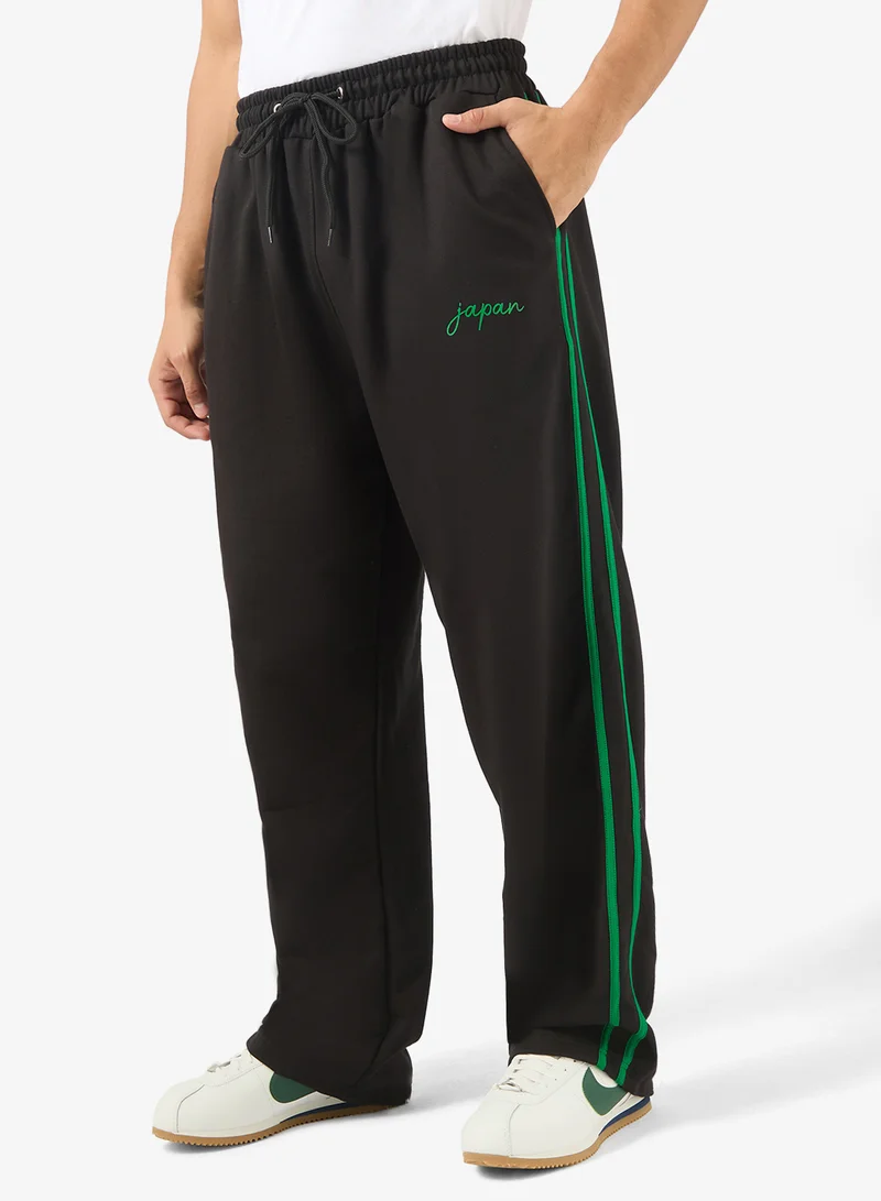 Seventy Five Basics Text Double Panel Joggers
