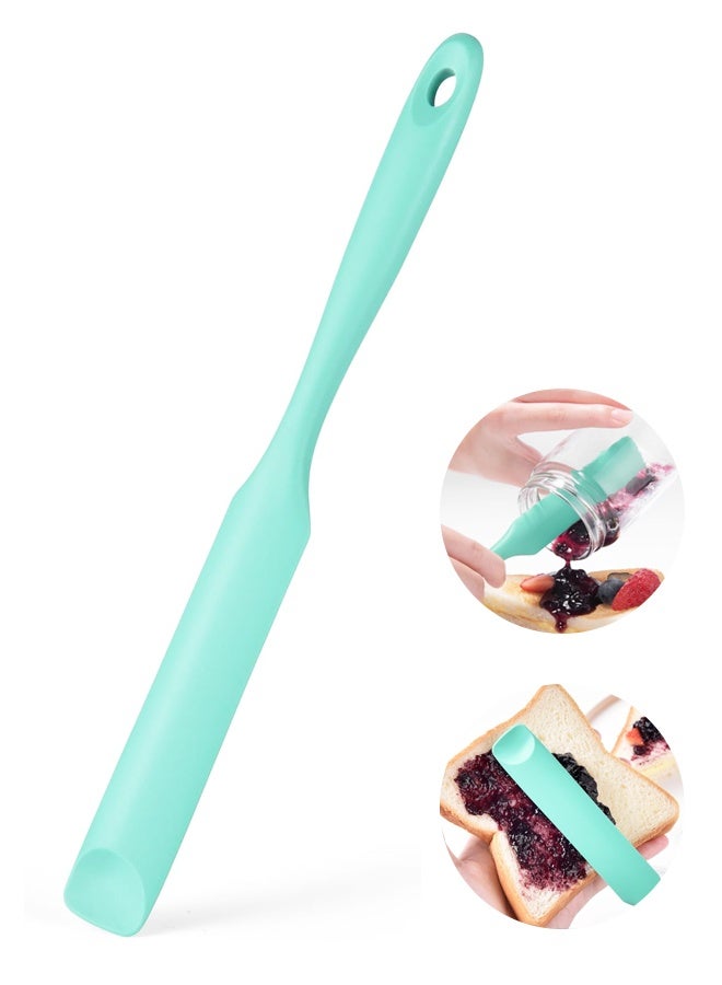 Silicone Jar Spatula 10in, Heat-Resistant 600°F, Food Grade, Flexible Scraper for Peanut Butter, Jam, Icing Sourdough - Image 1