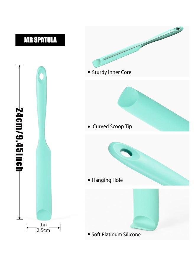 Silicone Jar Spatula 10in, Heat-Resistant 600°F, Food Grade, Flexible Scraper for Peanut Butter, Jam, Icing Sourdough - Image 2
