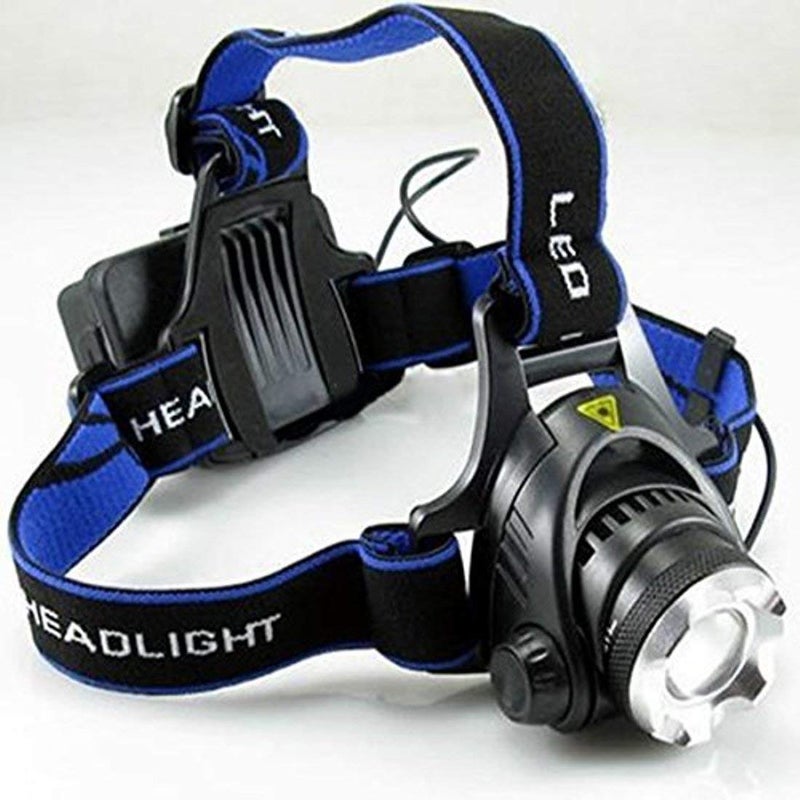 MOHAK MOHAK Super Bright Rechargeable and Zoomable Head Torch HandsFree Head Flashlight LED Lamp Adjustable Straps Spotlight for Camping Fishing Running Cycling - Image 2