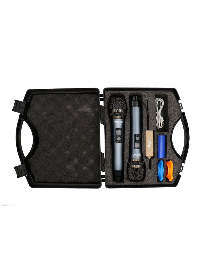 Tronix LD-014 UHF Dual Wireless Handheld Microphone Set