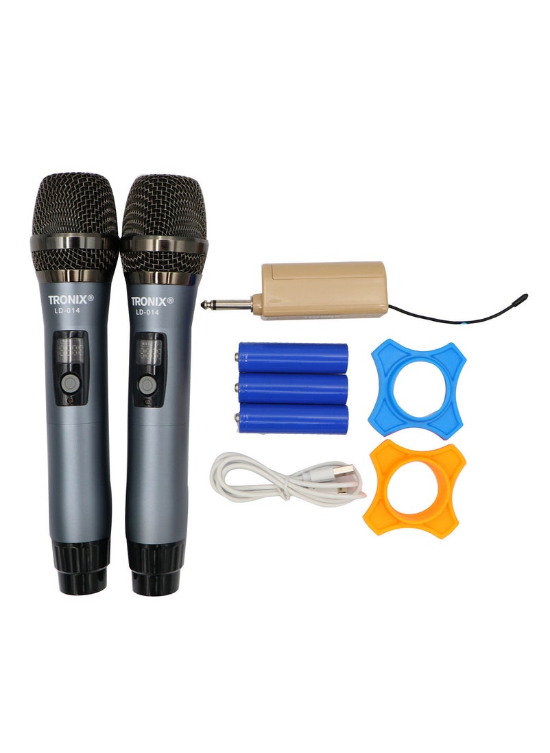 Tronix LD-014 UHF Dual Wireless Handheld Microphone Set