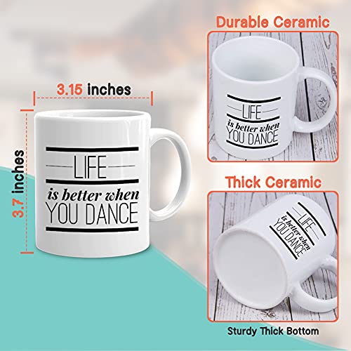 Bubble Hugs White 11oz Coffee Mug - Better When You Dance, Teacher Gift for Dance Captain, Ballroom Coach, Mom, Ballet Girl - Image 4