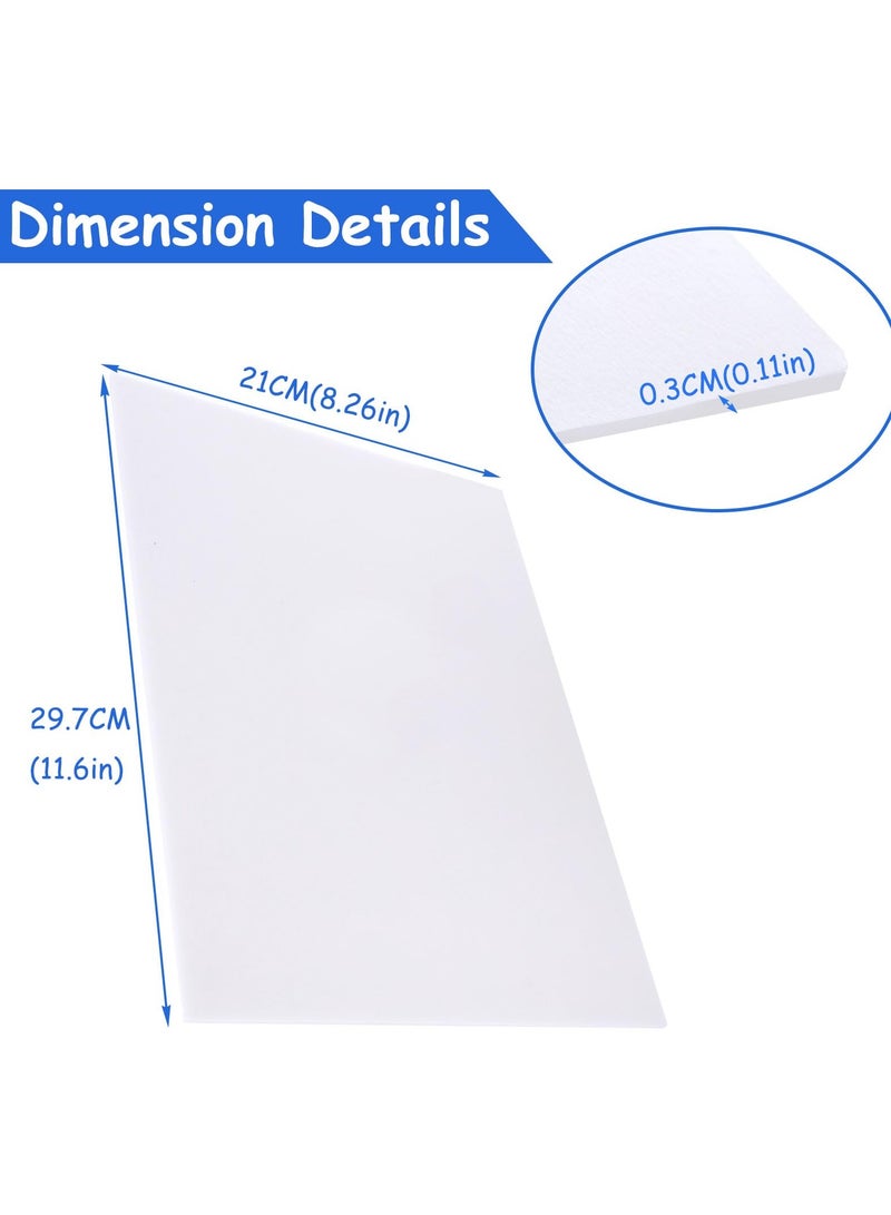 كرافت ماجيك لوح رغوة A4 أبيض 3 مم 10 قطع - صفائح البوليسترين (21 × 29.7 سم) للمشاريع المدرسية ، شاشات العرض ، الحرف اليدوية الزفاف - Image 2