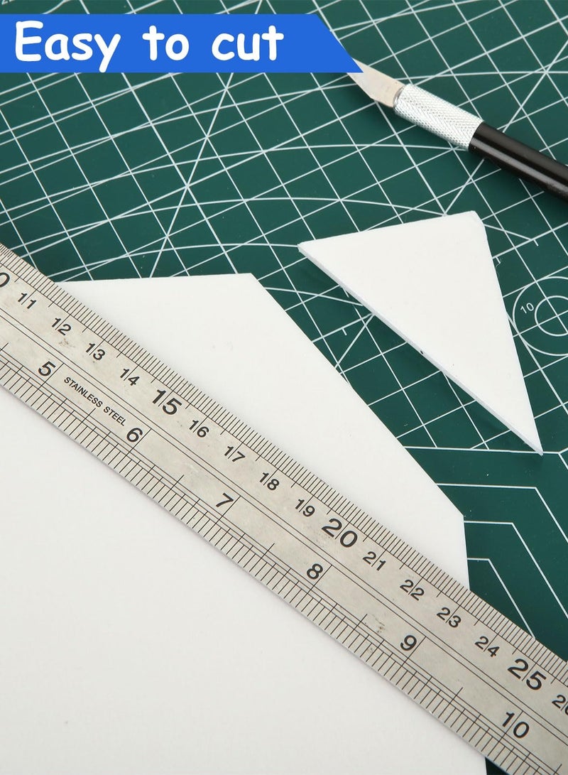 كرافت ماجيك لوح رغوة A4 أبيض 3 مم 10 قطع - صفائح البوليسترين (21 × 29.7 سم) للمشاريع المدرسية ، شاشات العرض ، الحرف اليدوية الزفاف - Image 3