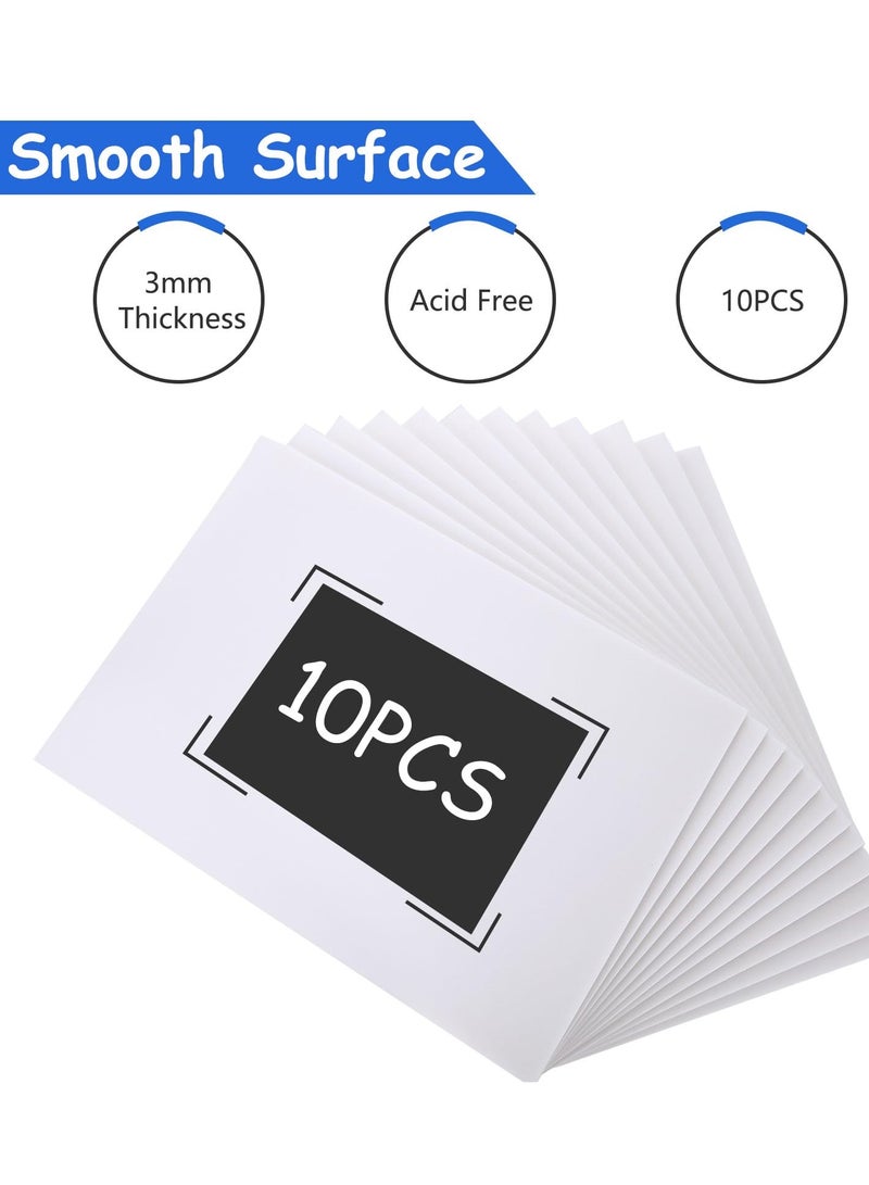 كرافت ماجيك لوح رغوة A4 أبيض 3 مم 10 قطع - صفائح البوليسترين (21 × 29.7 سم) للمشاريع المدرسية ، شاشات العرض ، الحرف اليدوية الزفاف - Image 4