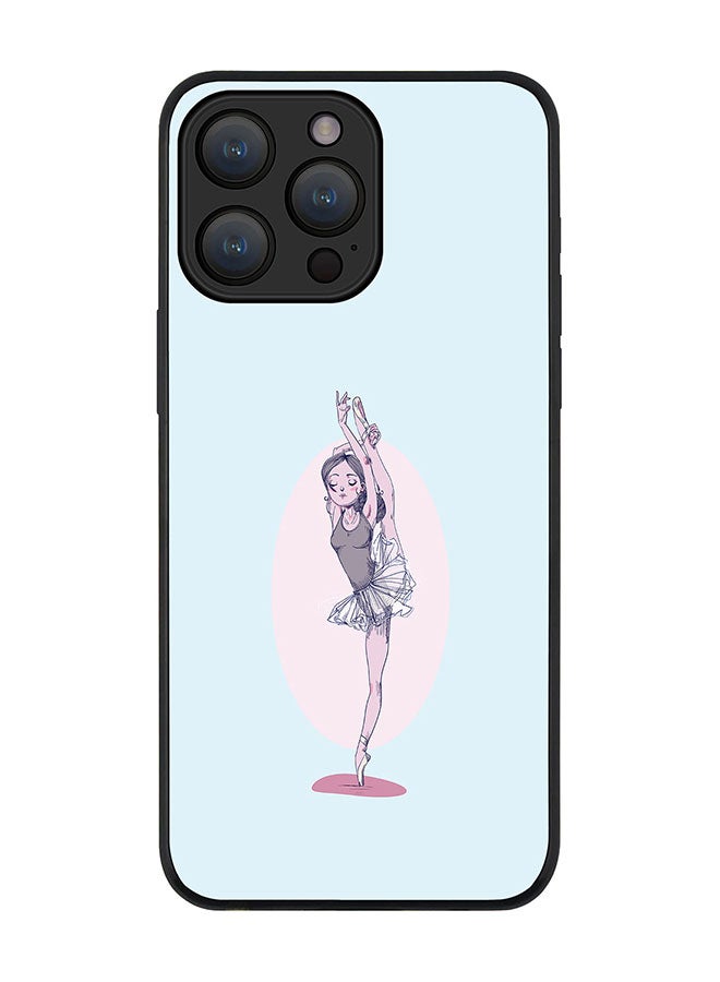 Stylizedd Cover for iPhone 15 Pro Max Case Rugged Black Slim fit Soft Flexible Anti Drop TPU Gel Thin Protective Phone Cases - Flying Ballerina - Image 1