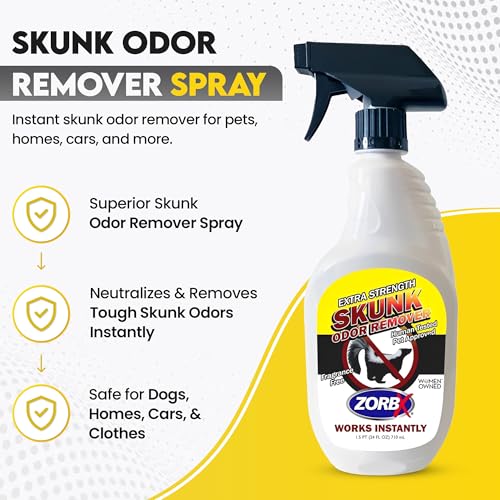ZORBX Unscented Skunk Odor Remover Spray 24 FL Oz – Fast Acting Skunk Smell Removal - Extra Strength Pet Skunk Odor Remover for Dogs, House, Car, Clothes & Furniture - Image 5