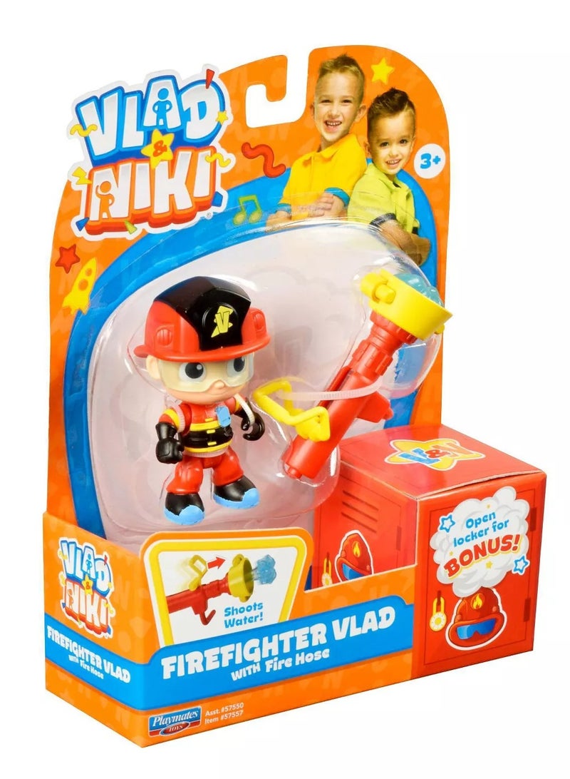 Playmates Toys Vlad and Niki Firefighter Vlad With Fire Hose - Image 2