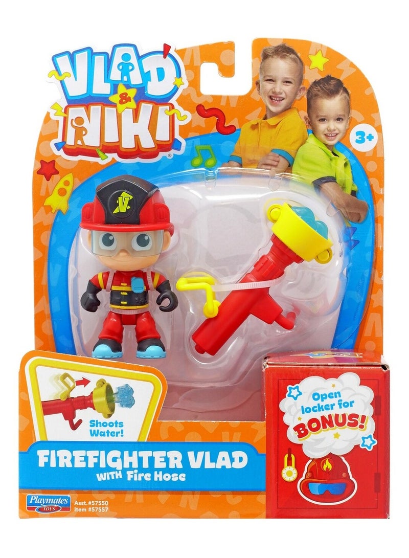 Playmates Toys Vlad and Niki Firefighter Vlad With Fire Hose - Image 1