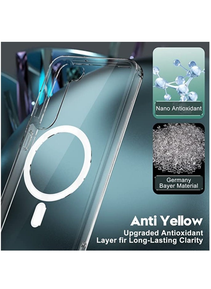 YoYoTech Samsung S23 Plus Magsafe Case 2023 Slim Thin Magnetic Cover Anti Yellowing Anti Scratch Hard Back Cry  - Image 4