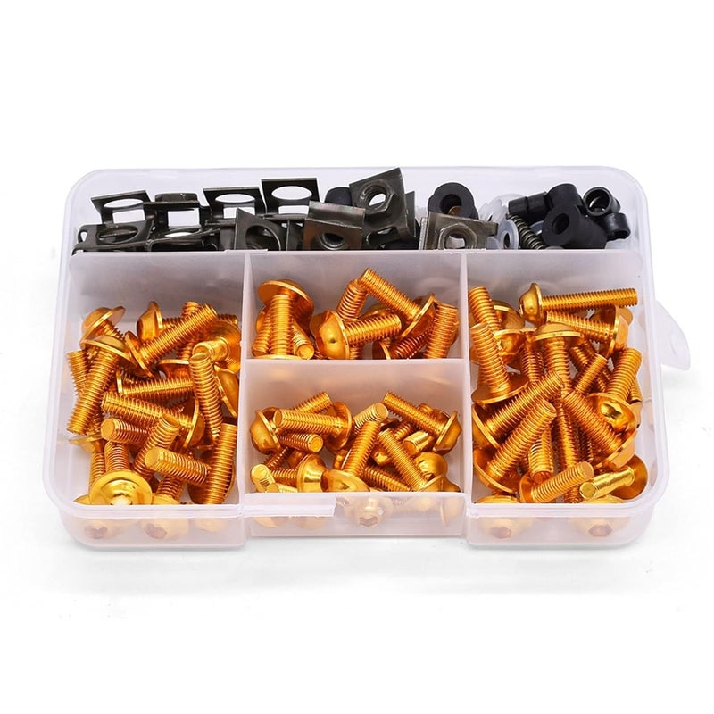 Yurefax Universal Motorcycle Fairing Screws Kit - Image 1
