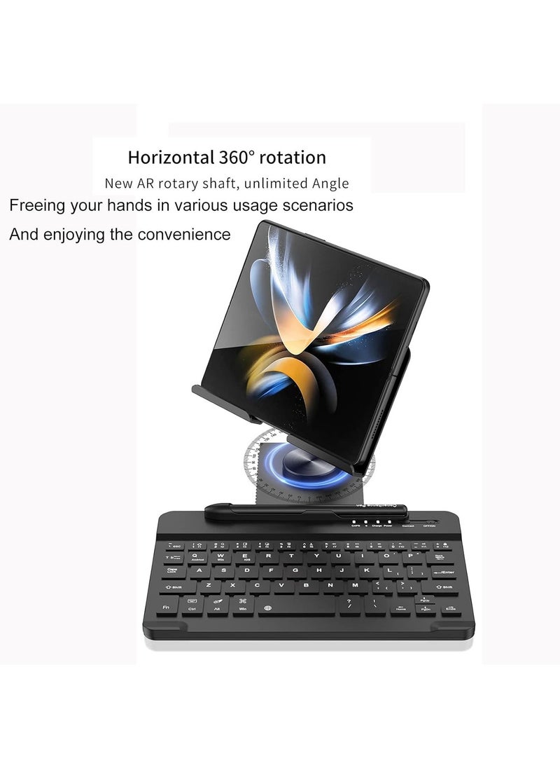 Aookay [4 in 1] Adjustable Stand for Samsung Fold 6/Fold 5/Fold 4/Huawei Mate X3//X5/Honor Magic V3/V2/VS2/Pixel Fold Series, Capacitor Pen, Bluetooth Mouse and Keyboard Set, Foldable Portable Phone Bracket  - Image 3