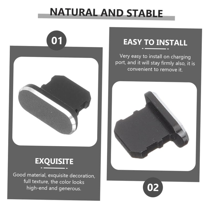 8Pcs Alloy USB Port Plugs Dust Protector Sturdy Sleeve Set - Image 3