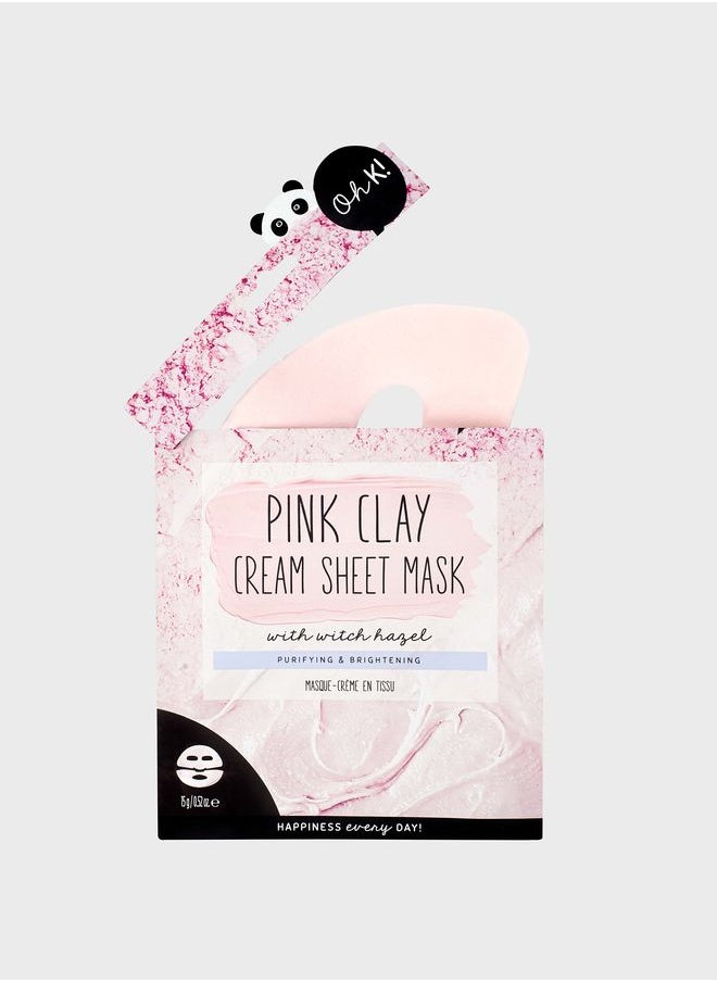 Oh K - Pink Clay & Witch Hazel Cream Sheet Mask - Image 1