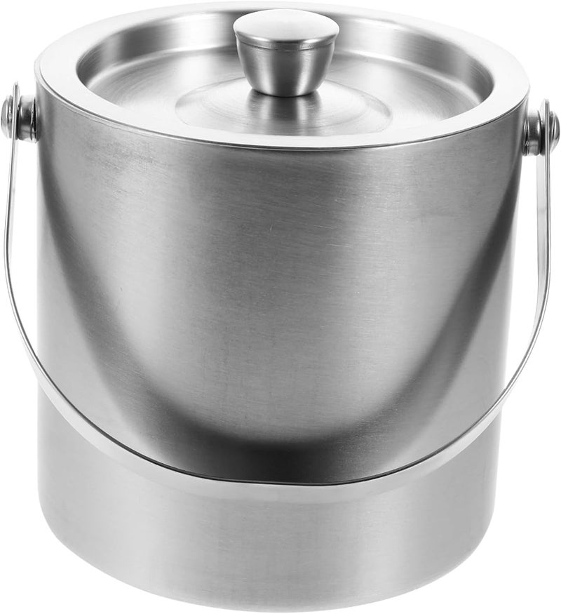 1pc Stainless Steel Ice Cooling Bucket for Wine and Elegant Design for Parties and Events Modern Bar Accessory and Spacious Storage Random Style - Image 1