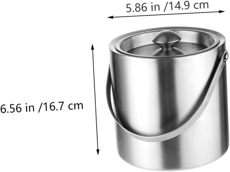 1pc Stainless Steel Ice Cooling Bucket for Wine and Elegant Design for Parties and Events Modern Bar Accessory and Spacious Storage Random Style - Image 2