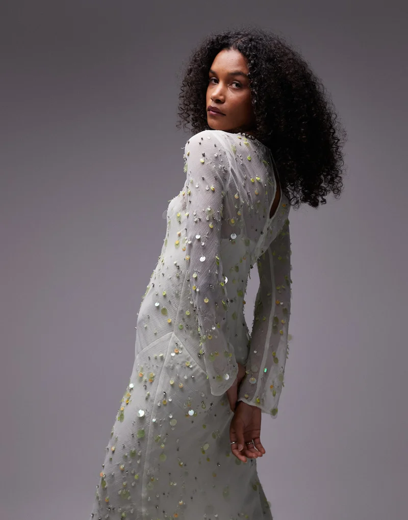 TOPSHOP Sequin Embellished Dress