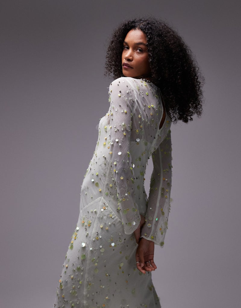 توب شوب فستان مزين بالترتر  - Image 4