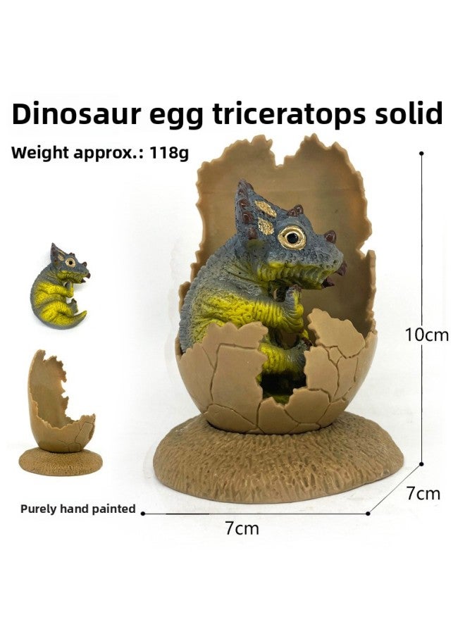 لعبة نموذج ديناصور محاكاة للأطفال Tyrannosaurus Xunraptor Dragon Dinosaur Egg لعبة مجسمة صلبة مصنوعة يدويًا - اللون: JZD مثلث Dragon Egg Color Box - Image 1