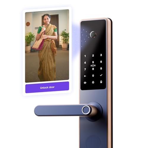 Native by UC Native by Urban Company Lock Pro Smart Door Lock with in-Built HD Camera & Home Doorbell Connect | 7-Way Unlock | Free Installation | 3-Year Warranty - Image 1